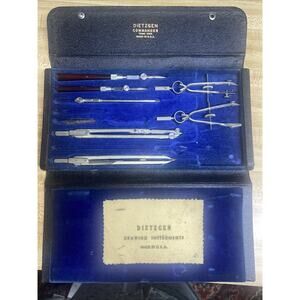 Vintage Dietzgen Commander Mechanical Drafting/Drawing Instrument Set Case